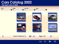 Cars Catalog example published in Flash format with 'Classic' layout