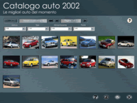 Esempio di catalogo di automobili in formato Flash pubblicato con il layout 'Metallo' 