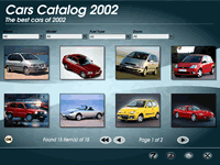 Cars Catalog example published in Flash format with 'Modern' layout