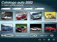 Esempio di catalogo di automobili  in formato Flash pubblicato con il layout 'Moderno' 