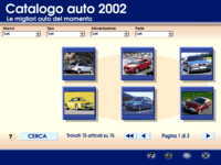 Esempio di catalogo di automobili in formato Flash pubblicato con il layout 'Standard' 